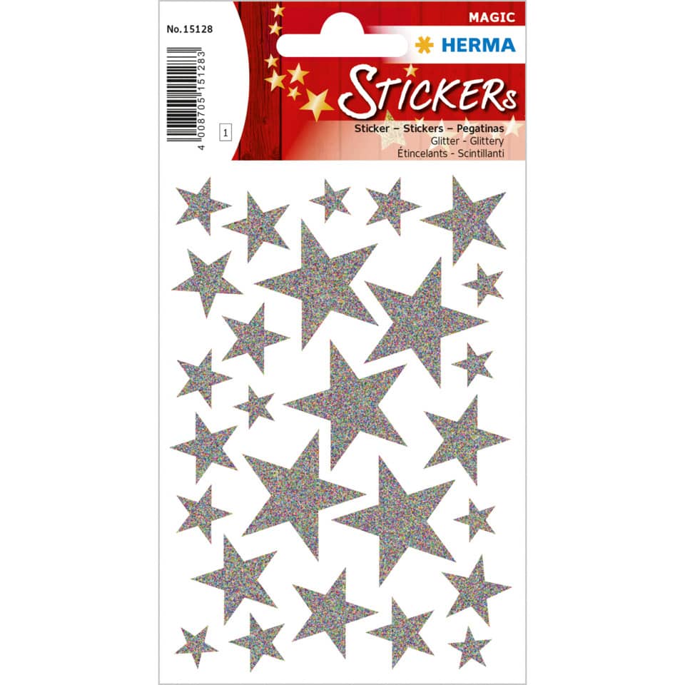 Sterne, Stickerbogen, Glitzer, Dekoration, Aufkleber
