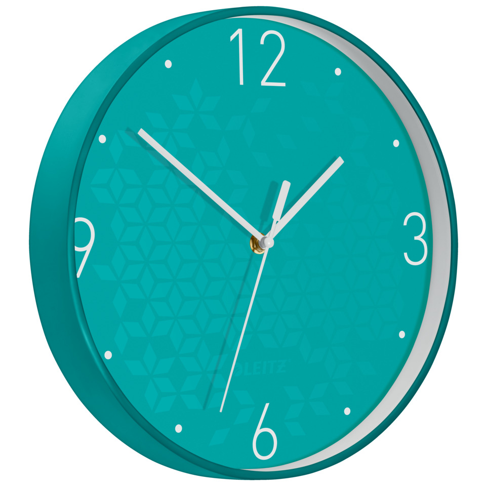 wanduhr, wanduhr-teal, runde-uhr, quarzuhr, minimaluhr, Wanduhr, Türkis, Kreisform, Analoguhr, Glanzlack