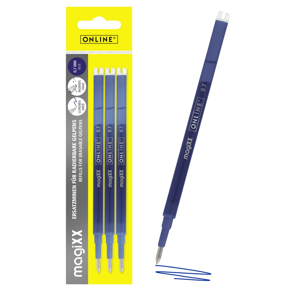 Gelmine Magixx, radierbar, 3 Stück, blau ONLINE 40160/3