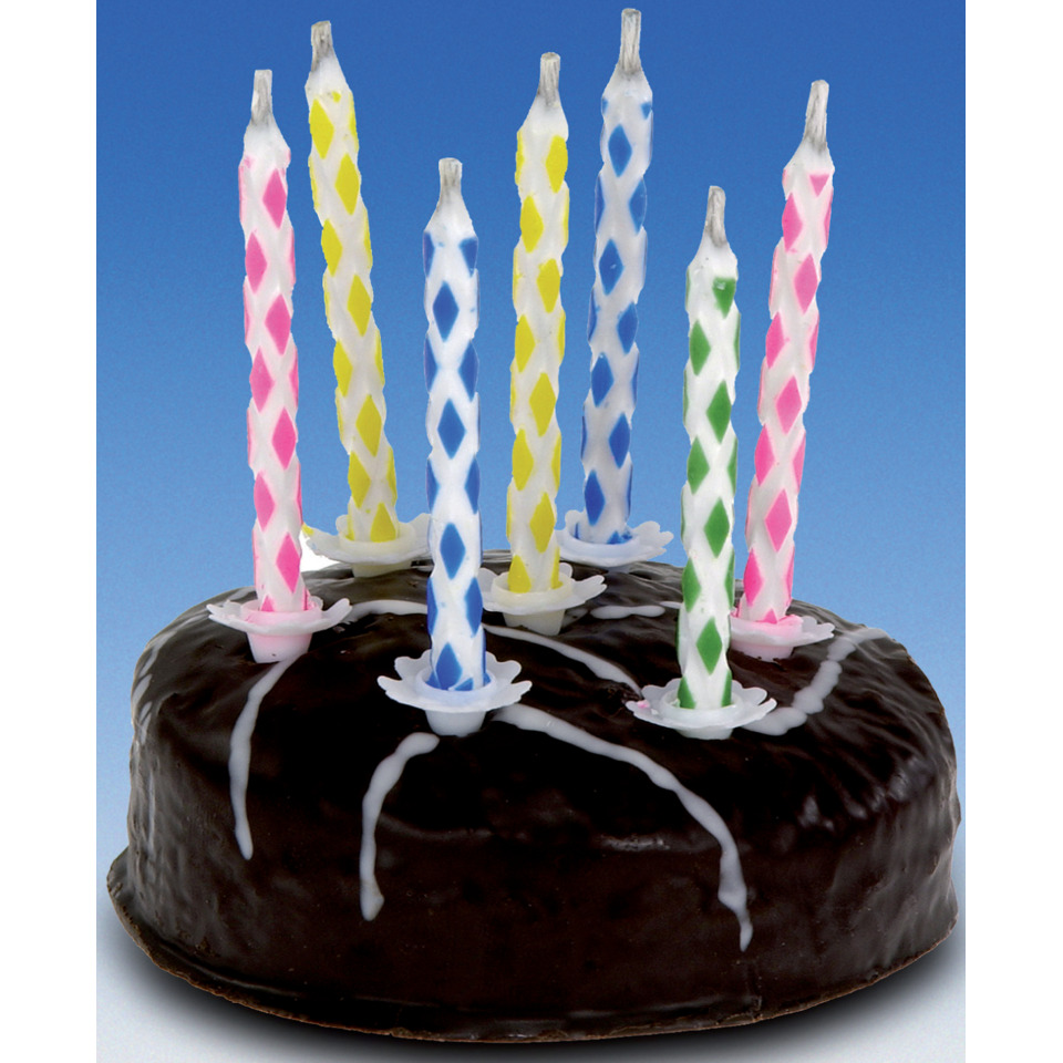 Kuchen, Schokoladenglasur, Zahlkerzen, Birthday-Kuchen, Dekorationskuchen