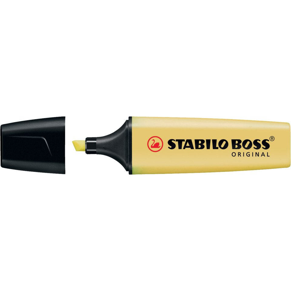 Marker, Highlighter, Chisel-tip, Yellow, Stabilo Boss Original