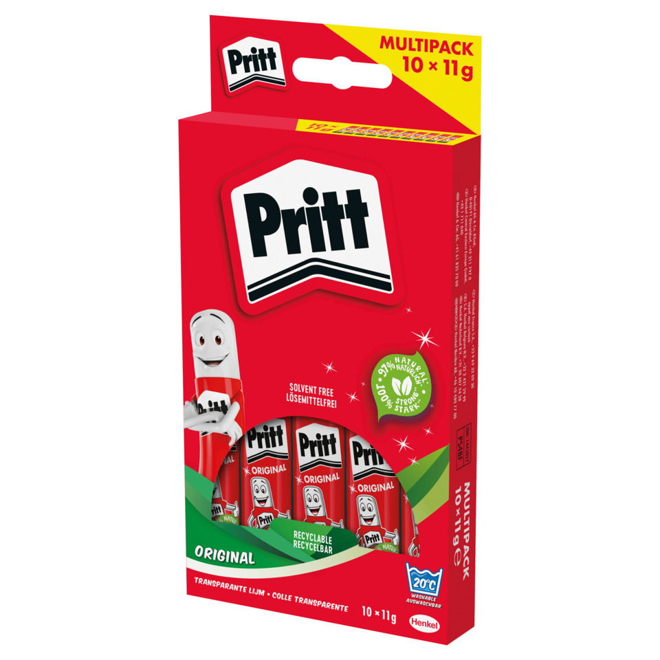 Kartonpackung, Pritt Klebestift, Original, Multipack, 10 x 11 g