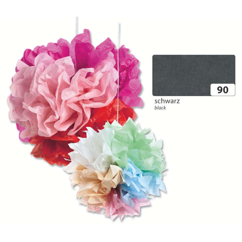 Pompon, Girlande, Papierblumen, Pastellfarben, Deko