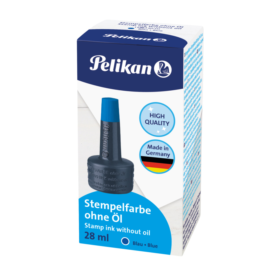 Stempelfarbe, ohne Öl, Blau, 28 ml, Stamp ink without oil