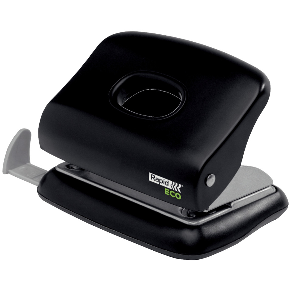 Locher, Stempelhalter, Papierschneider, Schwarz, Kleinstlever-Stampfer