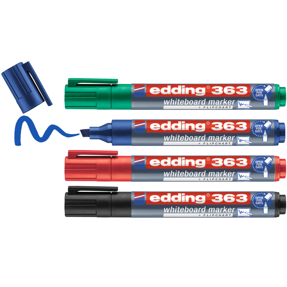 Whiteboard-Marker, eddying 363, Marker-Set, bunte Marker, Tafelmarker