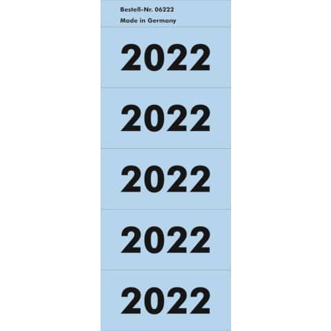 Inhaltsschildchen 2022 selbstklebend 100 Stück blau  6222