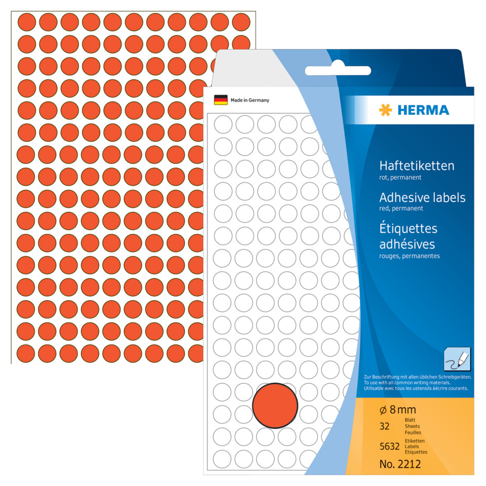 Haftetiketten, Klebebrief, Aufkleberrollen, Etiketten, Kreisförmig