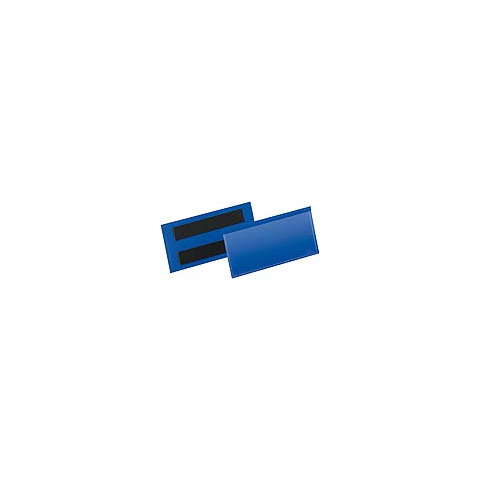Etikettentasche magnetisch,100 x 38 mm, PP, dokumentenecht, dunkelblau, 50 Stück DURABLE 1741 07