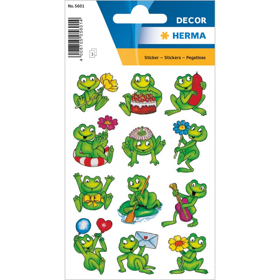 Frosch Sticker, Stickerbogen, Frösche, Cartoon Frosch, Dekor Sticker