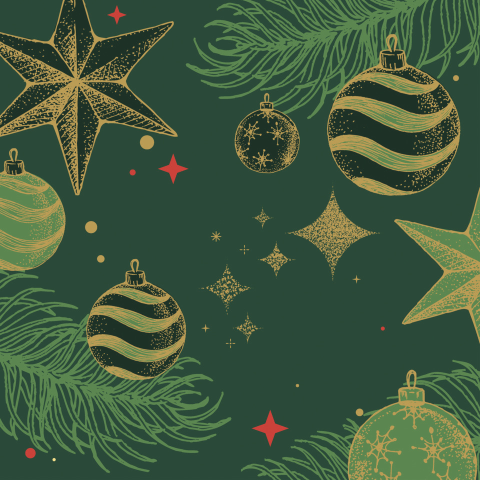 weihnachtsdekoration, ornamenten, stern, grün, glitzer
