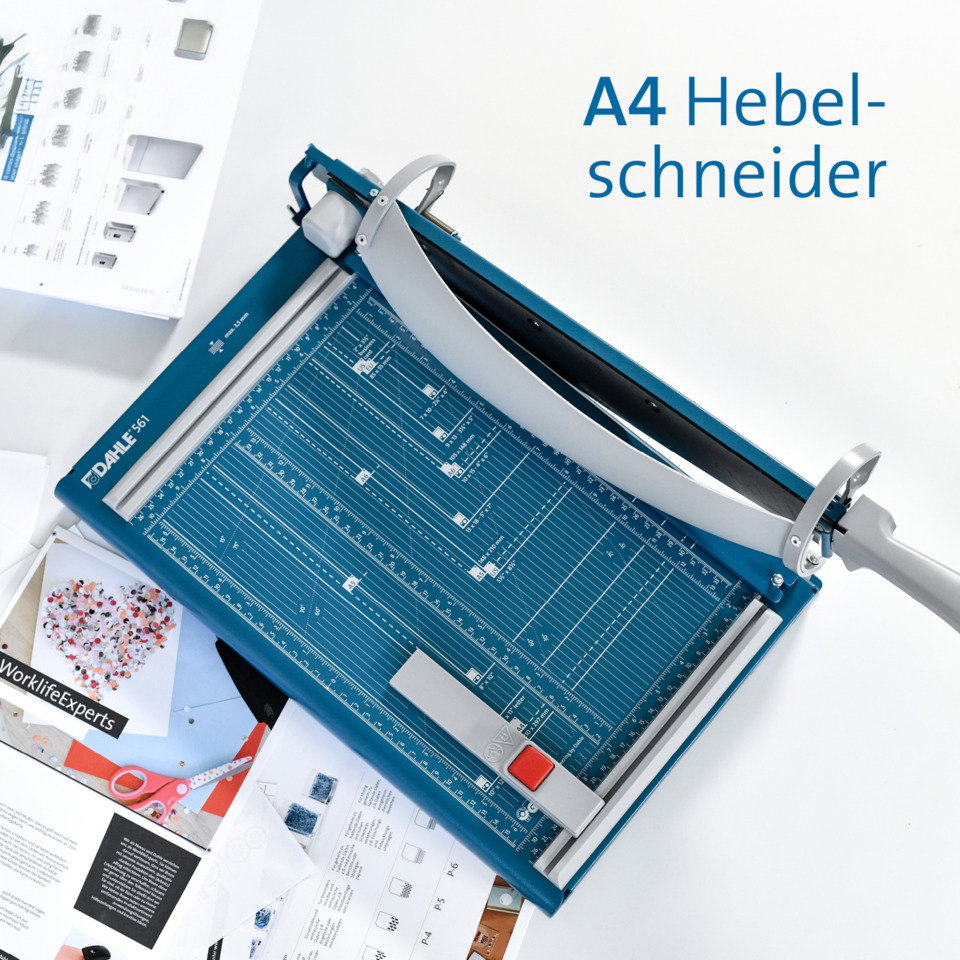 A4-Heftel-Schneider, Schneidemaschine, Bürobedarf, Gelenkarm, Linealhalbzylinder