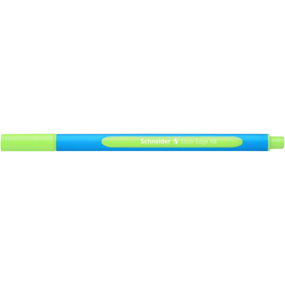 Marker, Highlighter, Neon grün, Blauer Gehäuse, Schneider Slider Edge XB