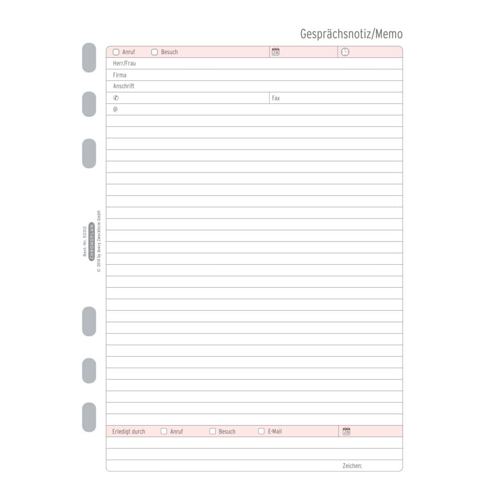 Notizblock, Memo, Gestrichene Seite, Spaltenlayout, Rückseite