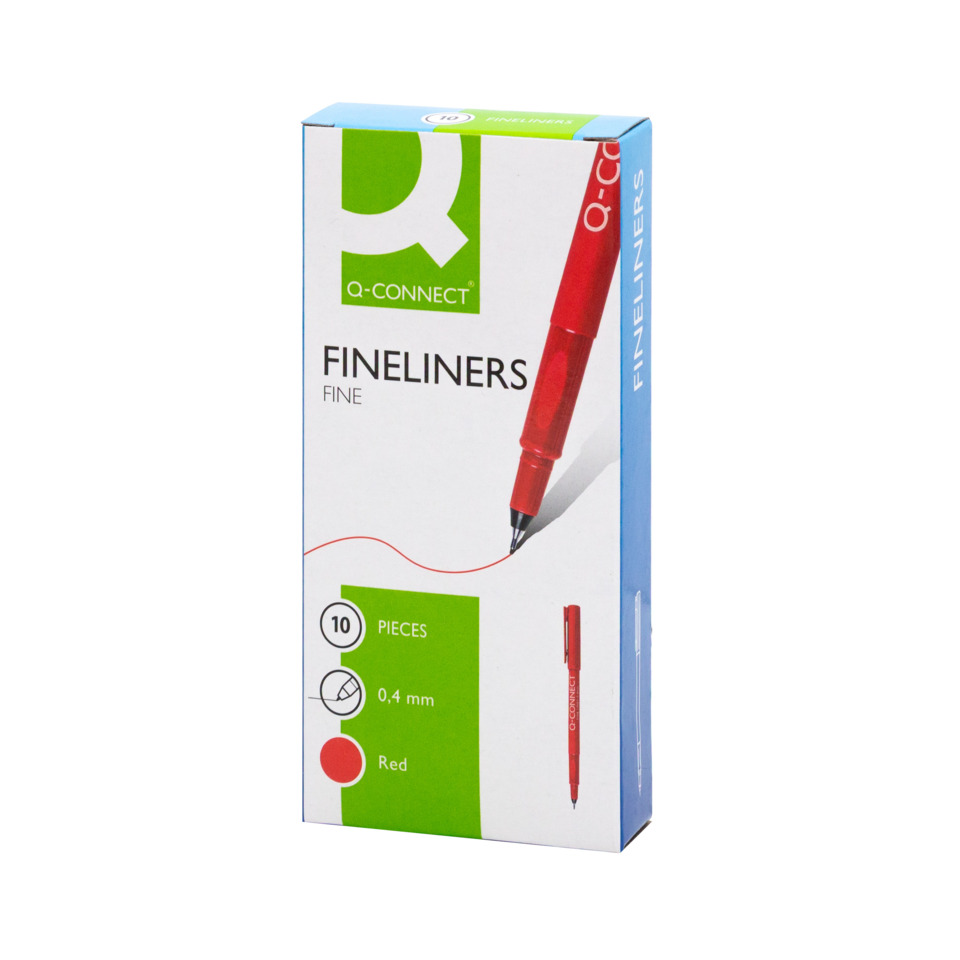 Fineliner, Kugelschreiber, Rot, 10 Stück, 0,4 mm