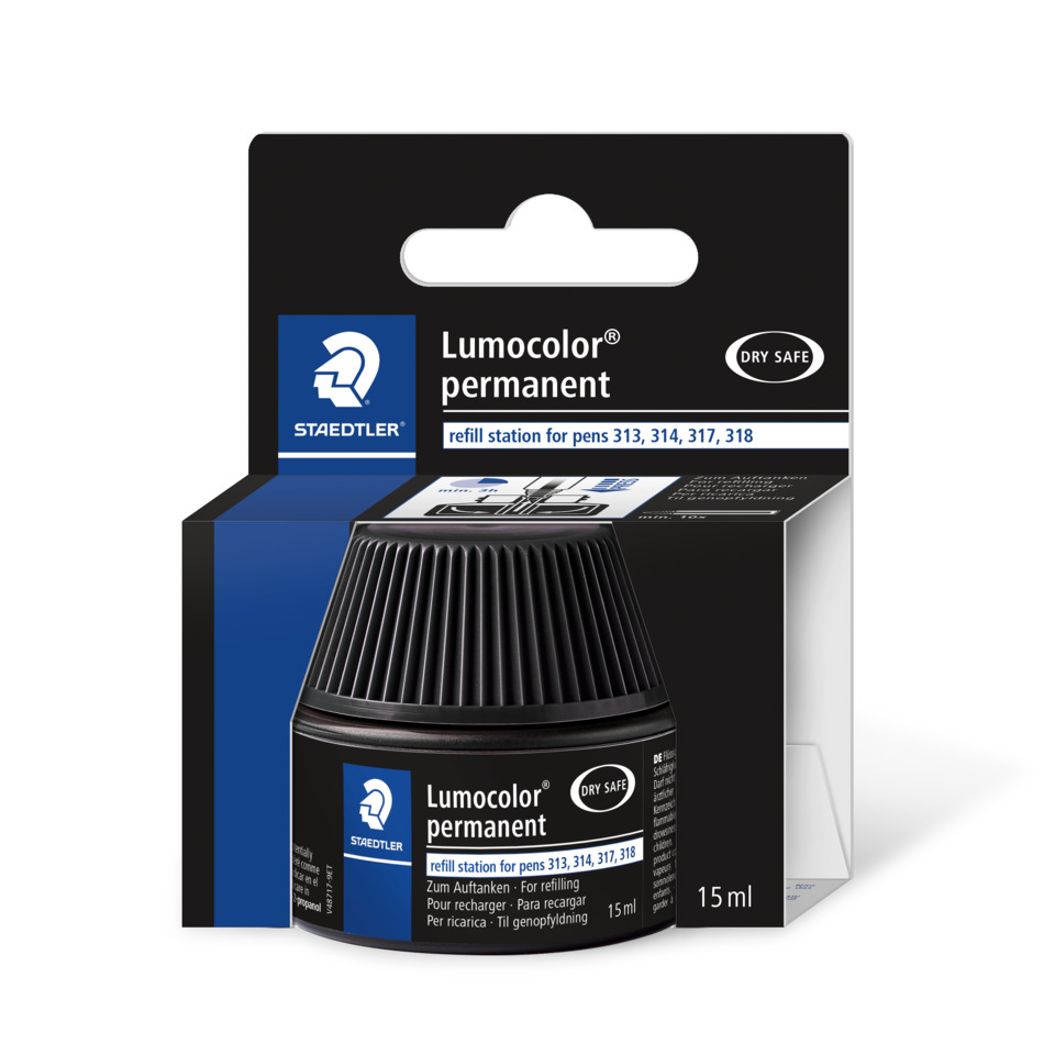 Tintenbehälter, Lumocolor, Permanent, Kugeldüse?, 15 ml