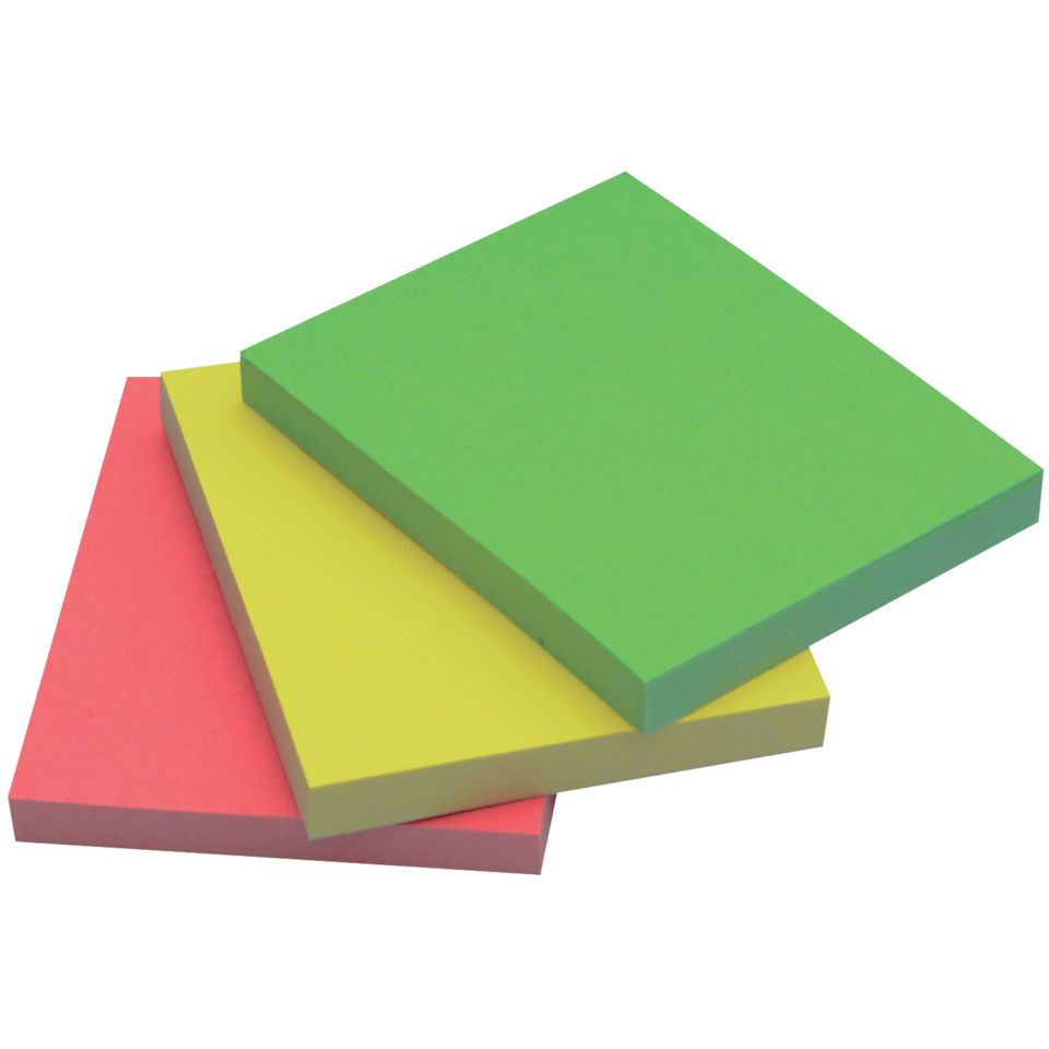 Post-it, Notizblock, Klebepads, Schaumstoff-Block, Mehrfarbig
