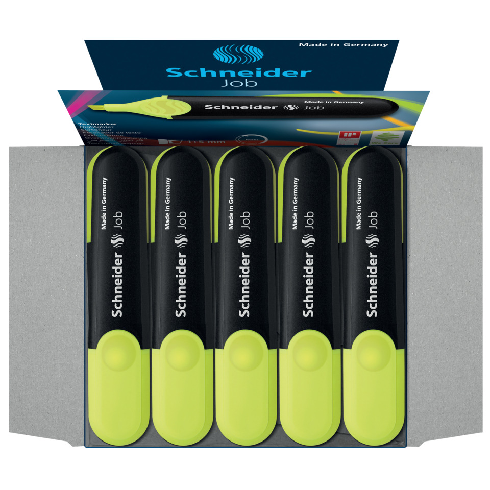 Schraubendreher, Neon Gelb, Highlighter, Schneider Job, Made in Germany
