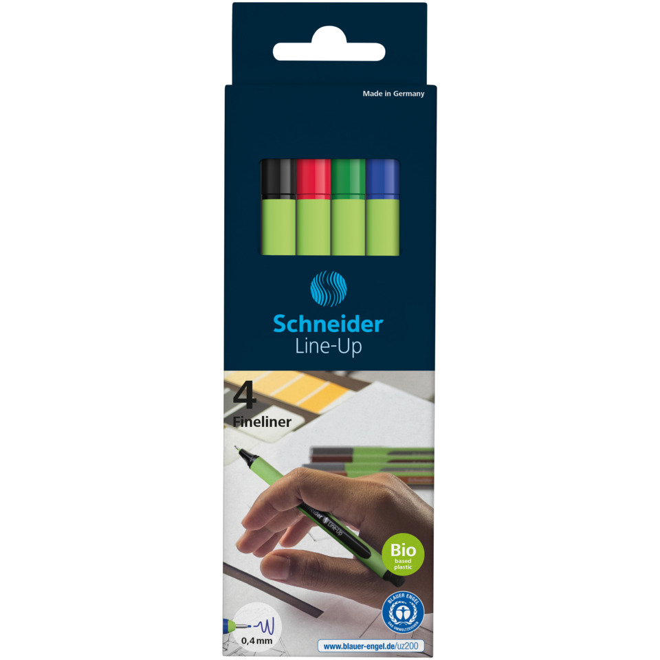 fineliner, highlighter, markers, set, bioplastic