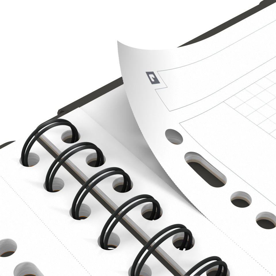 Spiralbindung, Notizbuch, Drahtspirale, Lineatur, Druckbleistift-Layout