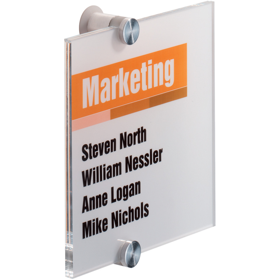 marketing, beschilderung, acrylplatte, montierte platte, namensliste