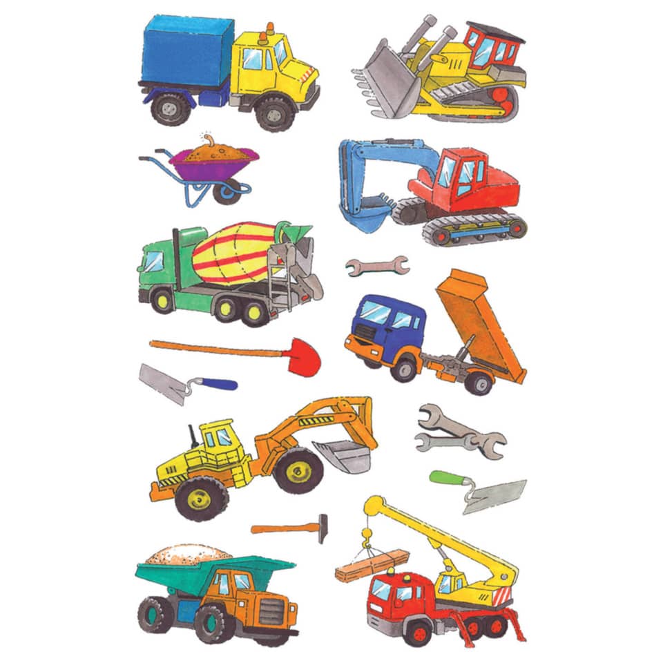 Baumaschinen, Baustellenfahrzeuge, Kippwagen, Bulldozer, Bagger
