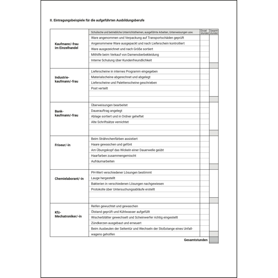 tabellarisch, Dokument, Formular, Übersicht, Berufsbild
