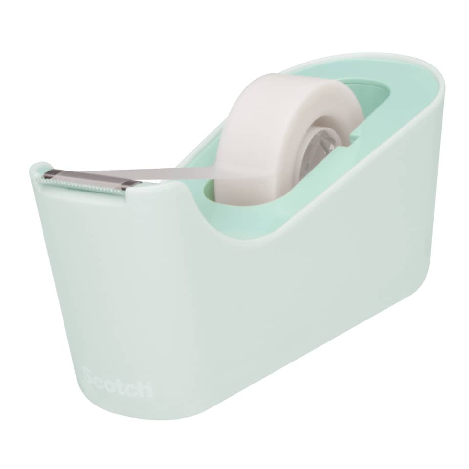 Tape-Dispenser, Abroller, Mintgrün, Schreibtischzubehör, Rundliche Form