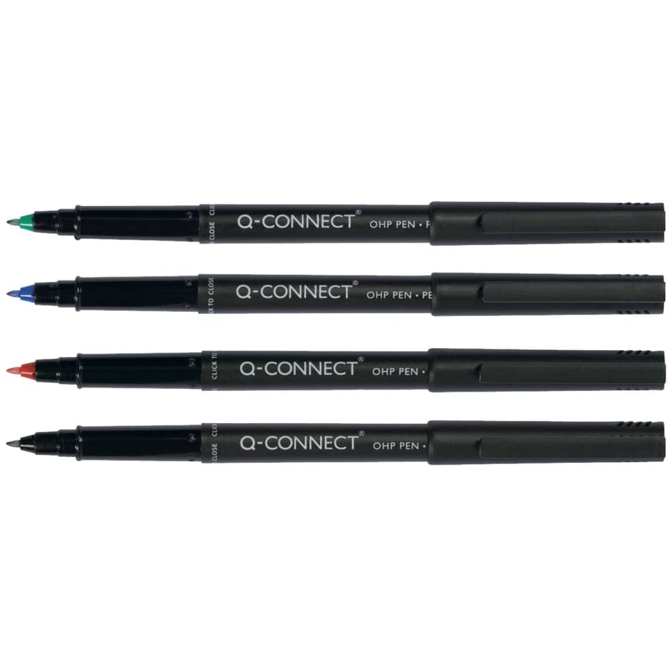 Marker, Kugelschreiber, Feinspitze, Quad-Tintenstift, Q-Connect