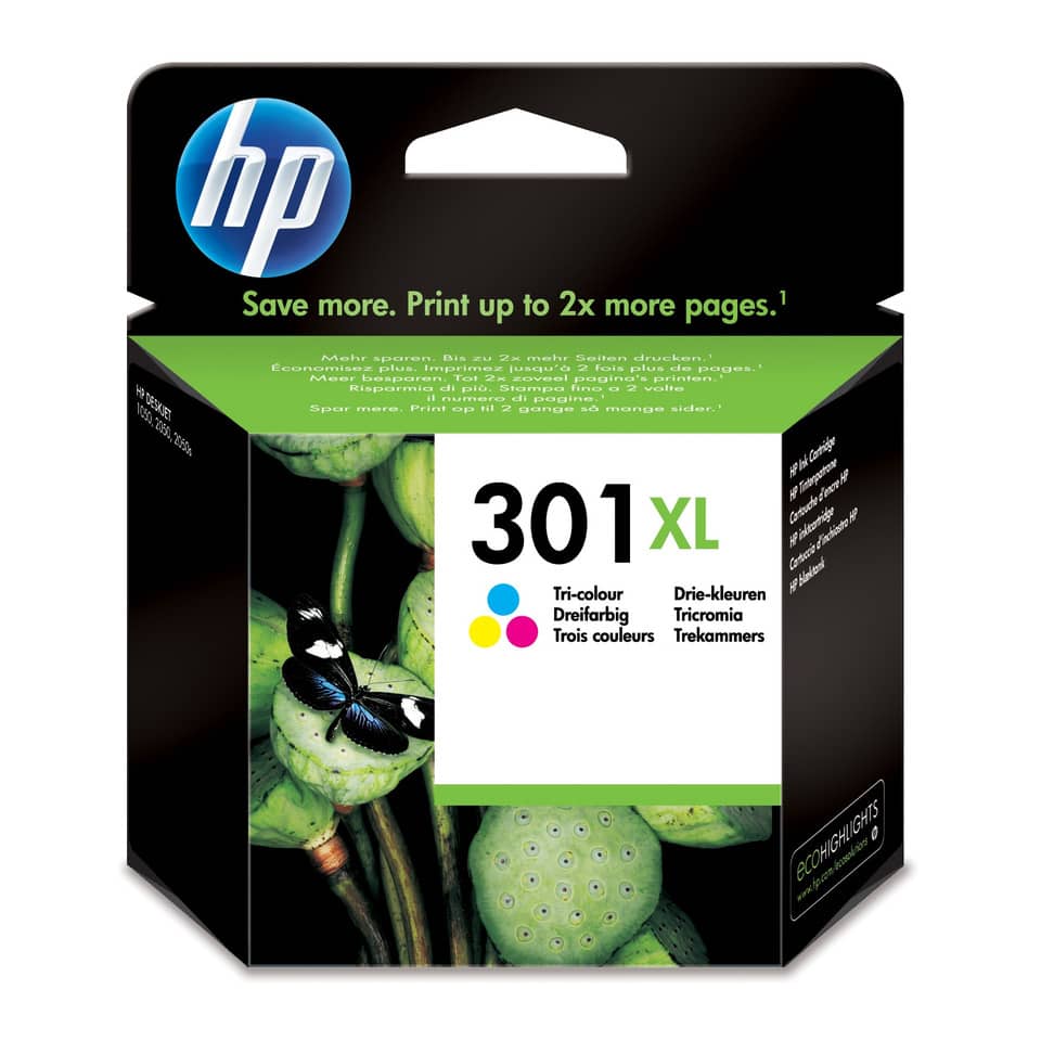 Tintenpatrone, HP Tintenpatrone, 301 XL, Tri-color, Drie-kleuren