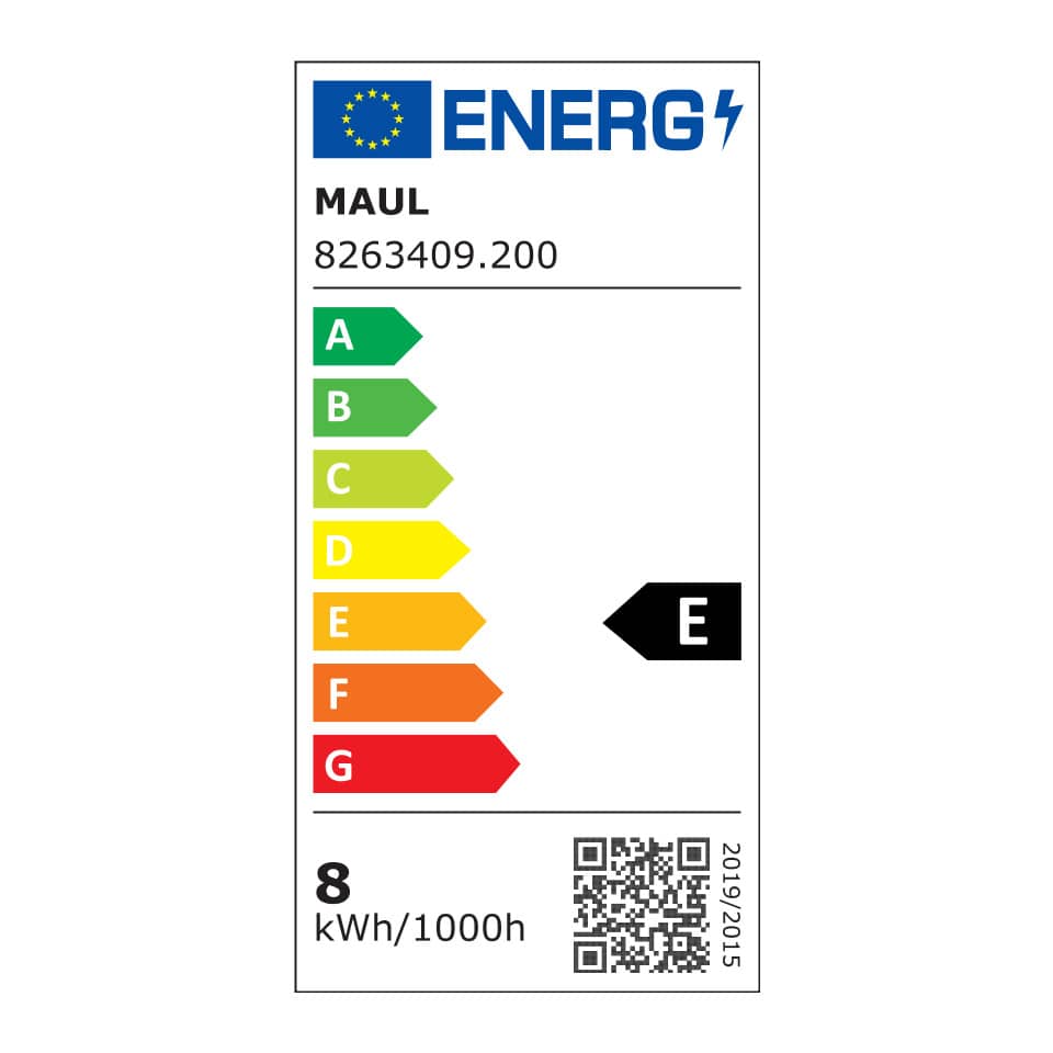 Energieetikett, Elektrische Energie, kWh/1000h, EU-Norm, QR-Code