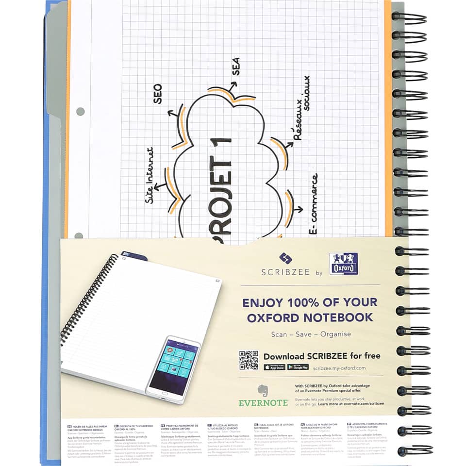Notizblock, Spiralbindung, Werbemappe, Oxford-Notizbuch, SCRIBZEE