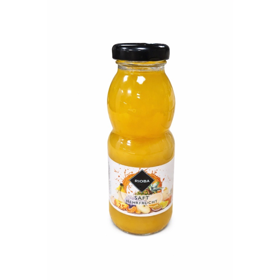 Obstsaft, Fruchtsaft, Mehrfrucht, Flasche, Gelb