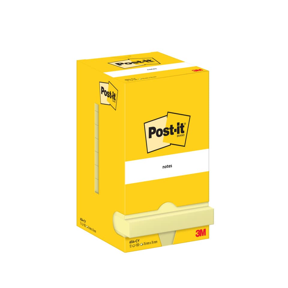 Post-it Notizen, Notizpapier, Klebezettel, Haftnotiz, Gelbe Box
