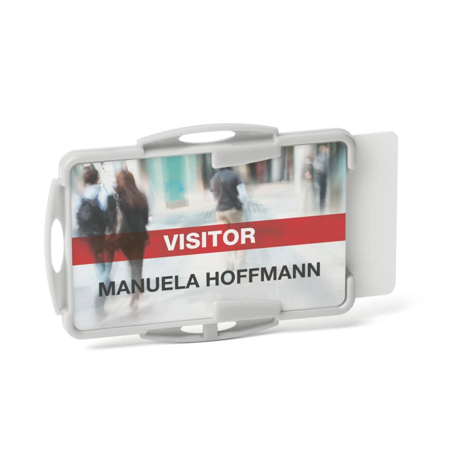 Besucherabzeichen, Namensschild, Ausweis, ID-Badge, Manuela Hoffmann