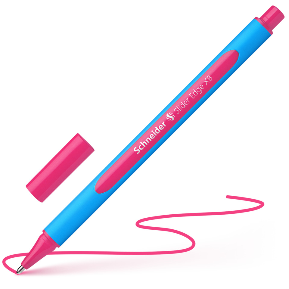Marker, Markerstift, Pink Tinte, Blauer Körper, Schneider Slider Edge XB