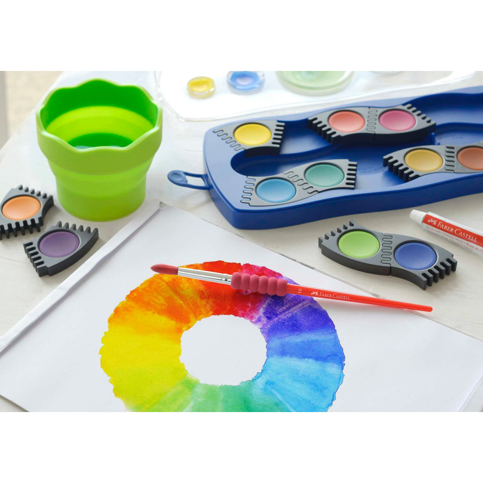 Malset, Wasserfarben, Pinsel, Kunstmaterial, Farbrad