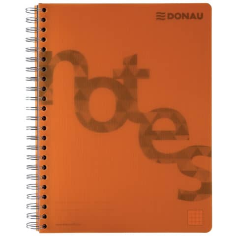 Collegeblock, A4, 140 Blatt, PP, kariert, orange DONAU 7525201-12 Collegeblock, A4, 140 Blatt, PP, kariert, orange DONAU 7525201-12