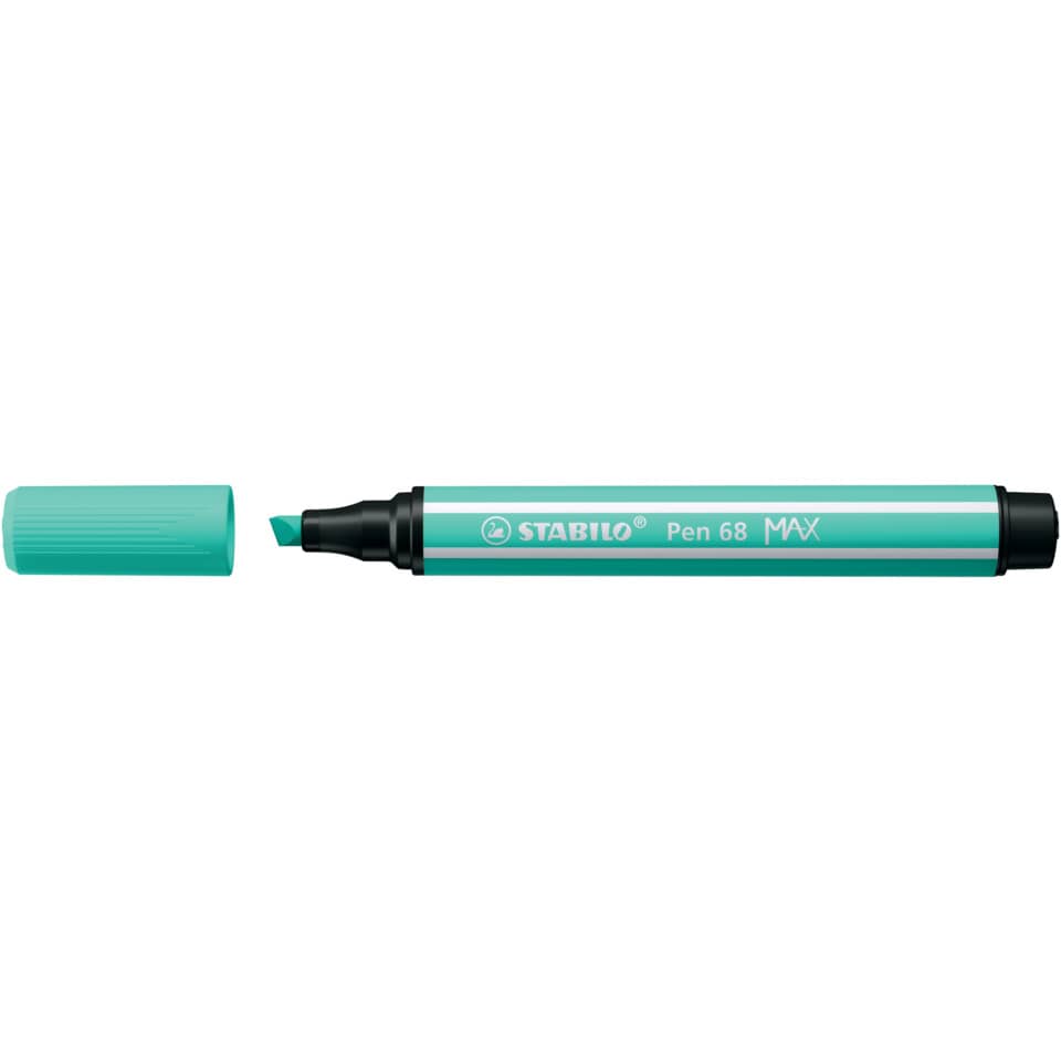 Marker, Permanent marker, Chisel tip, Türkis, Stabilo Pen 68
