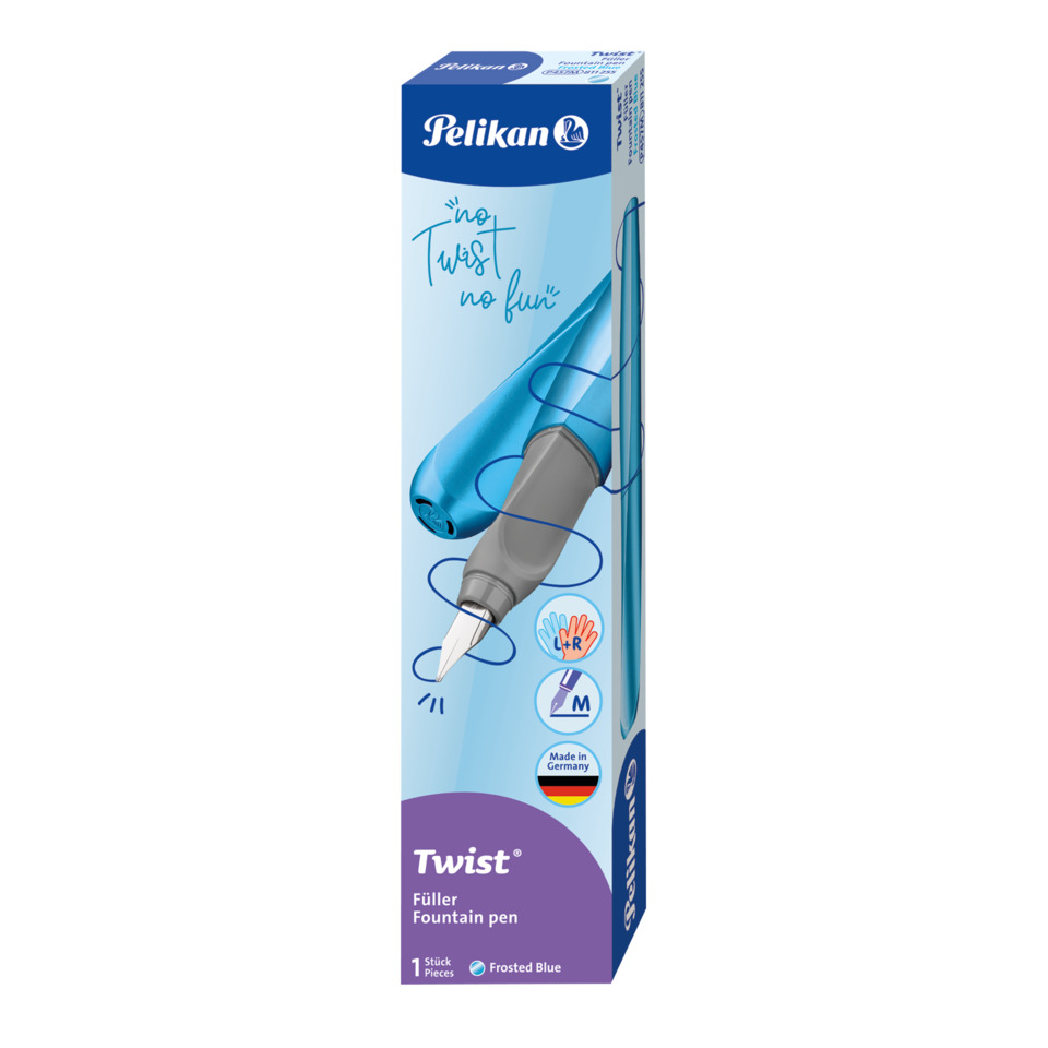 Fountain pen, Füllfeder, Nageblauf?, Schreibgerät, Frosted blue, Füllfederhalter, Tintenfüller, Twist, Fountain pen, Füllhalter