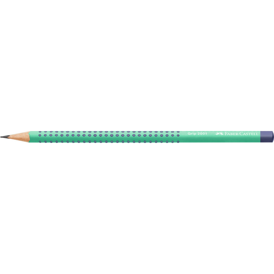 Pencil, Wooden pencil, Green color, Dot pattern, Grip 2001