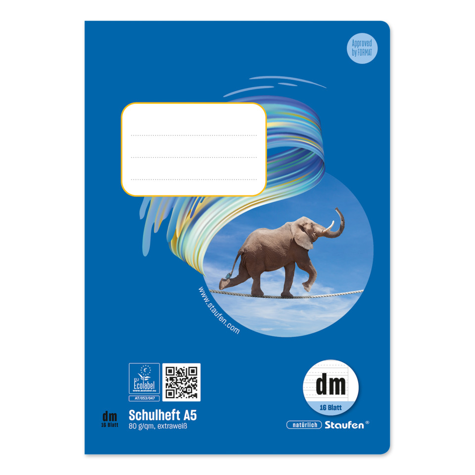 blau, Ordner, Schulheft, Elefant, Runde Illustration