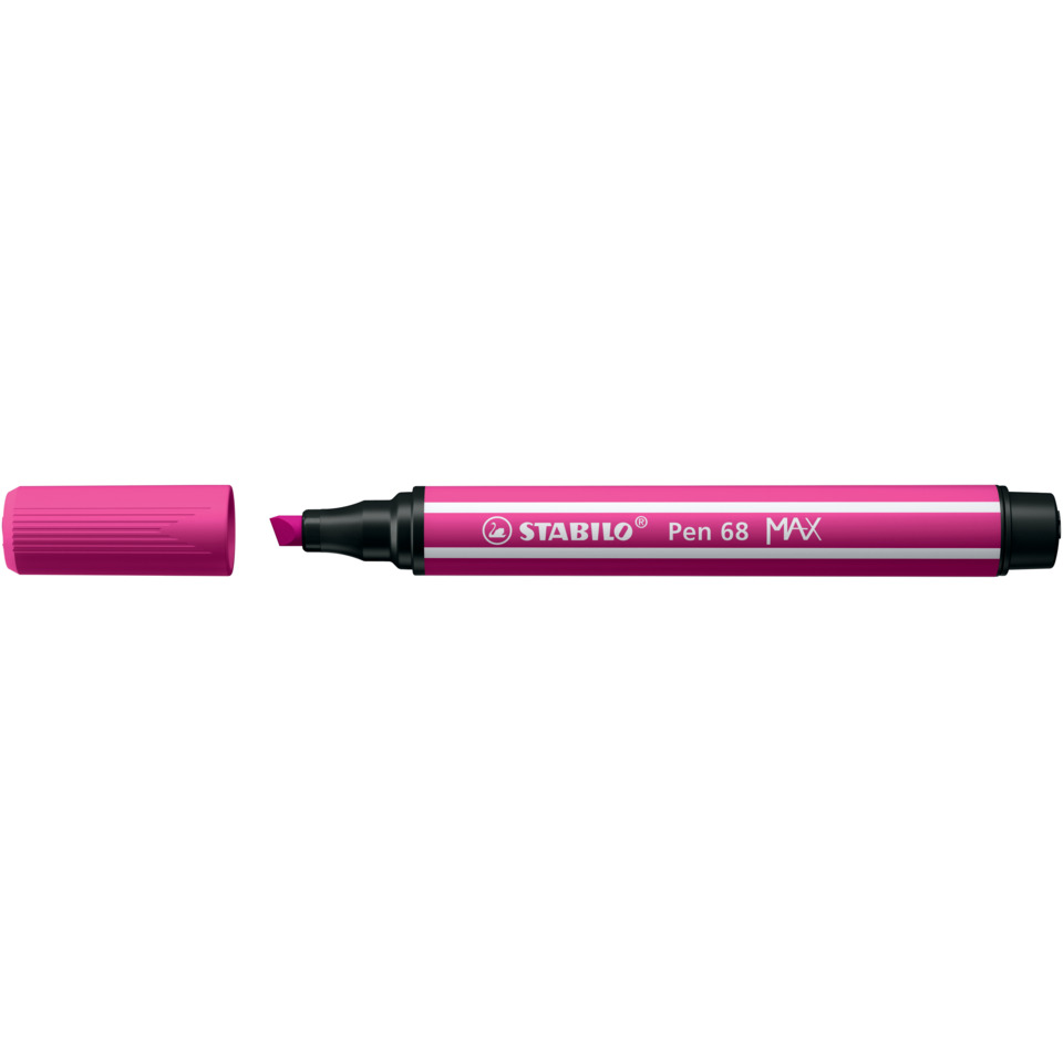 Marker, Permanent marker, Pink, Chisel tip, Stabilo
