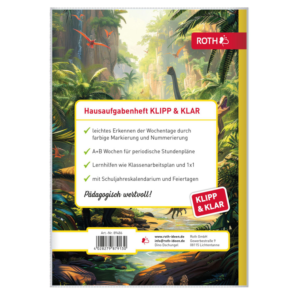 Schulheft, Dinosaurier, Dschungel, Lernheft, KLIPP&KLAR