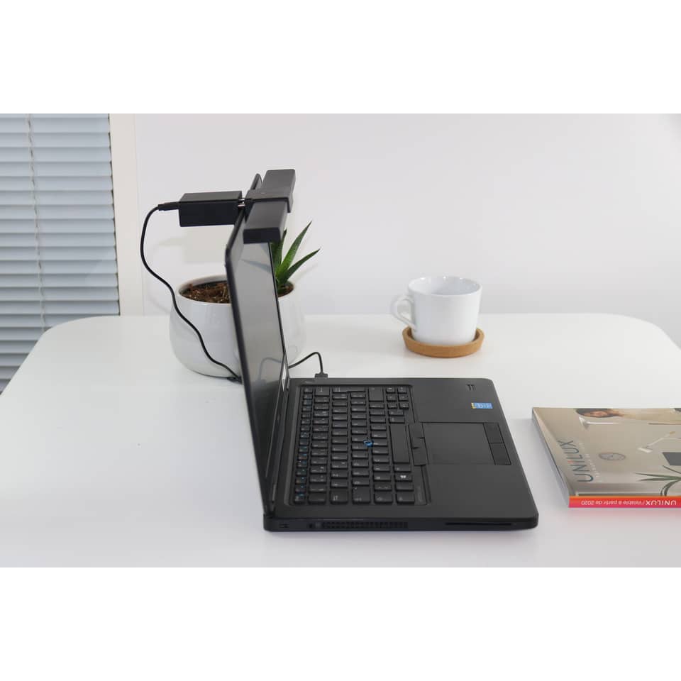 laptop, Tastatur, Monitor, Schreibtisch, Buch