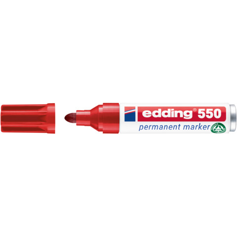 Permanentmarker 550, Rundspitze, nachfüllbar, 3-4mm, rot EDDING 4-550002