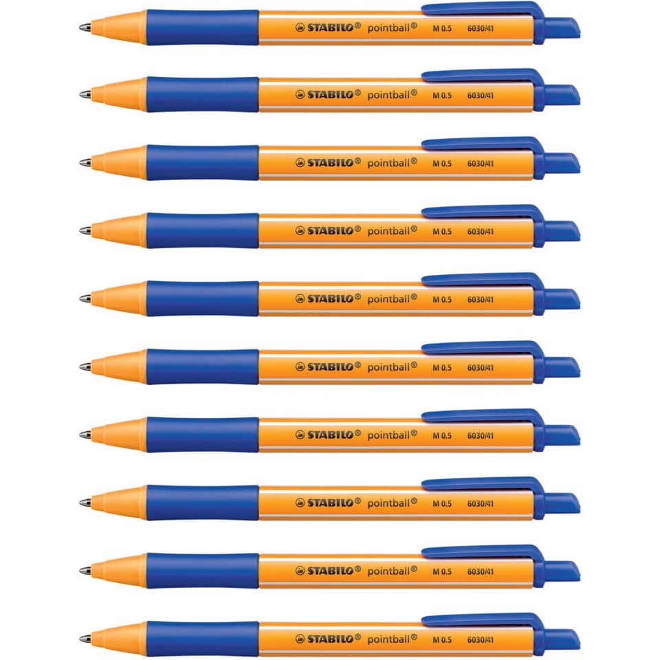 Kugelstift, Stabilo, Pointball, Oranger Stift, Kunststoffhülle