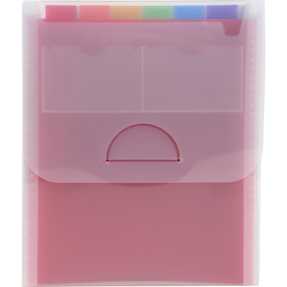 Schreibtischmappe, Ordner, Aktenmappe, Pink, Transparente Hülle