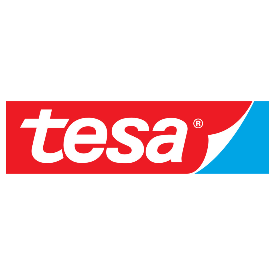 logo, branding, tesa, red white blue, rectangular banner