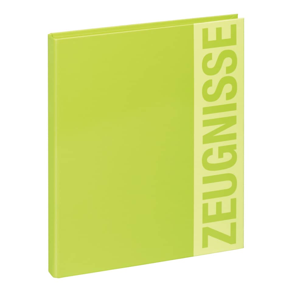 Notizbuch, Klemmband, Neon-Grün, Einband
